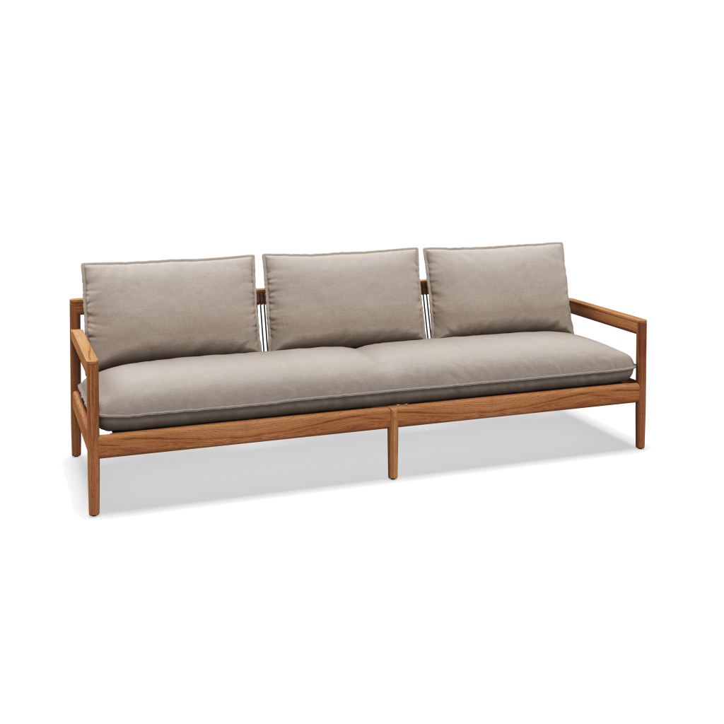 Saranac 3-Seater Sofa — Fife Canvas Grey