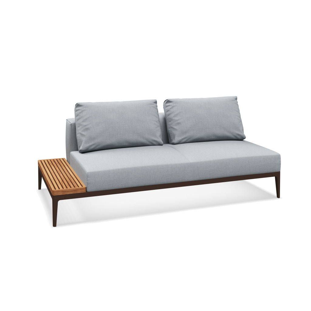 Grid eindelement met tafel teak - Java Natural Teak met Willa Sky