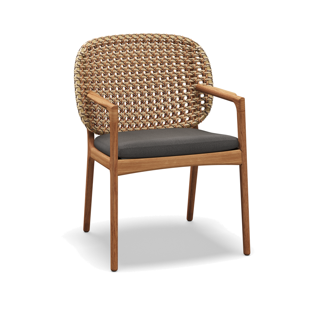 Kay Armchair — Harvest Wicker met Blend Coal