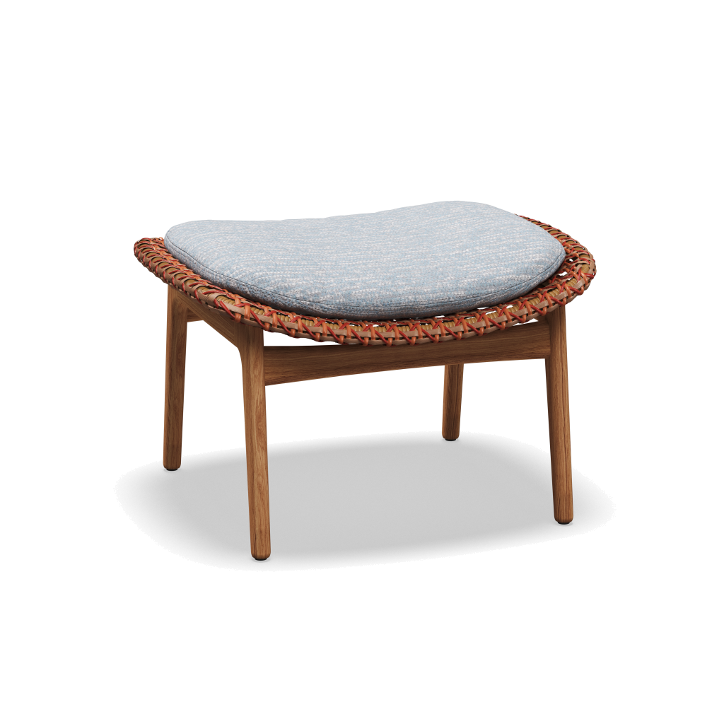 Kay Ottoman — Copper Wicker met Zenith Sky