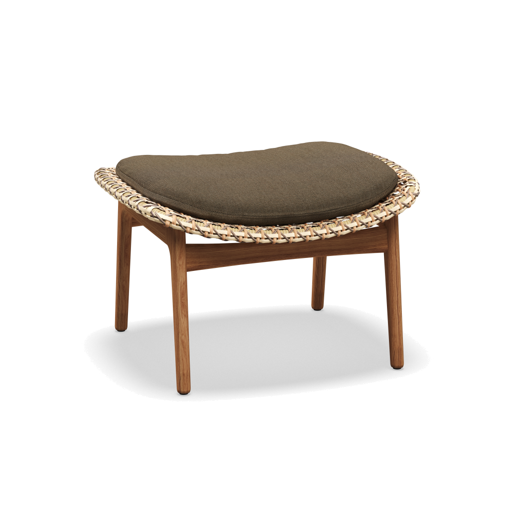 Kay Ottoman — Harvest Wicker met Blend Latte