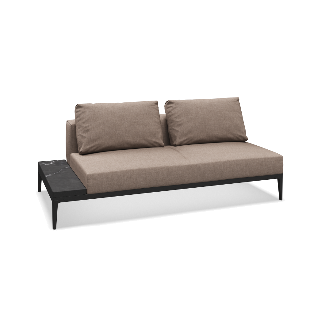 Grid eindelement met tafel keramisch - Meteor Nero met Willa Silt