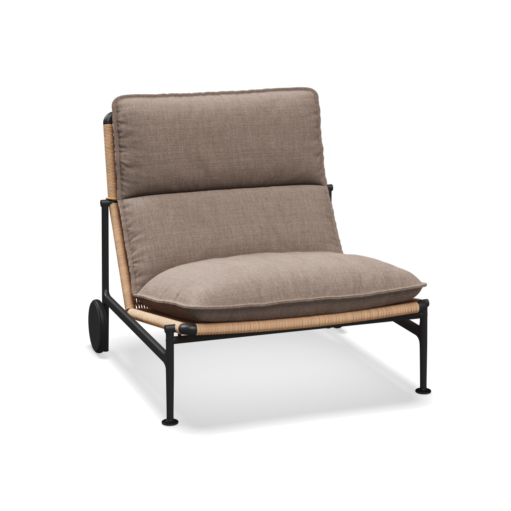 Zenith loungestoel — Meteor Wheat met Willa Silt