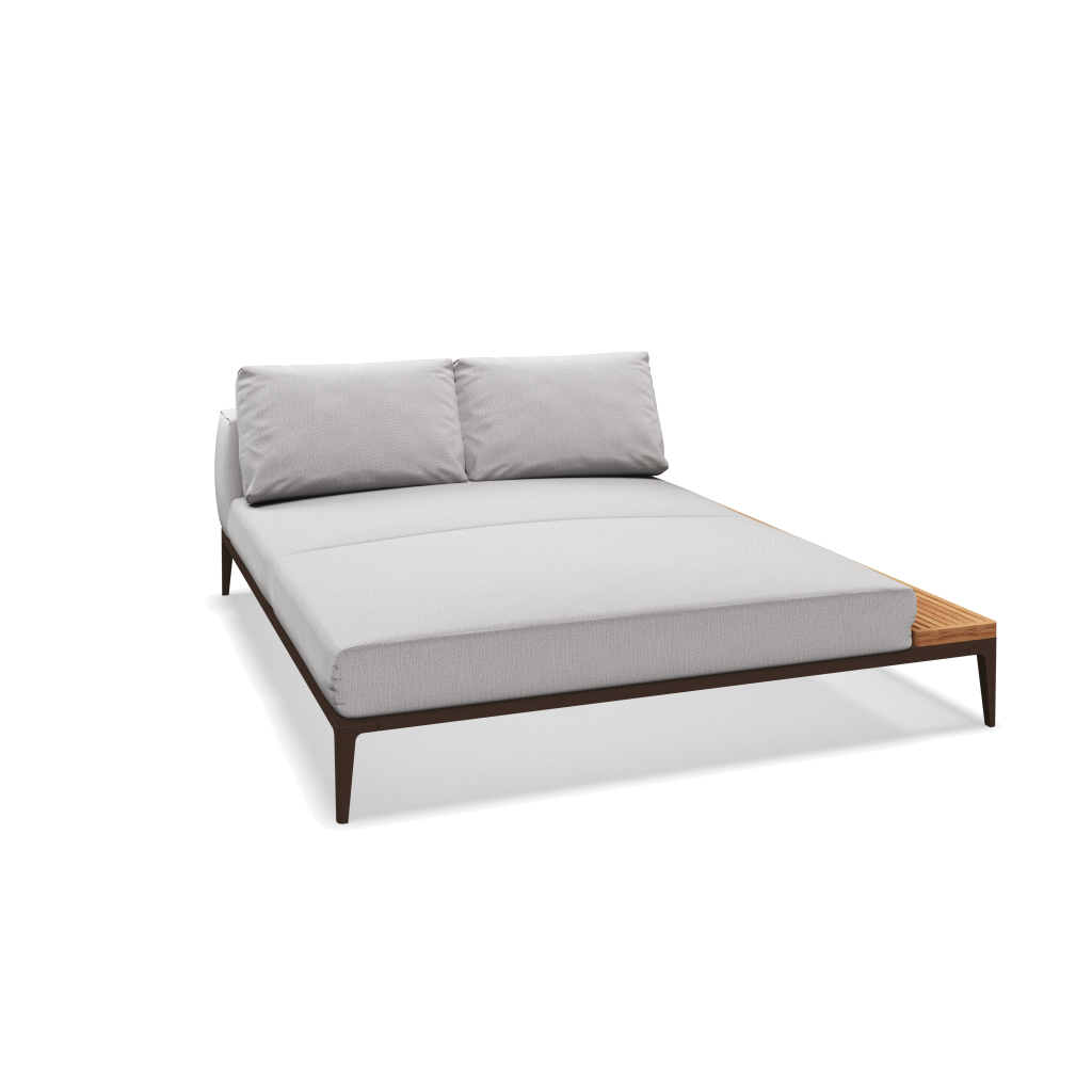 Grid chill chaise-element teak - Java Natural Teak met Castillo Dove