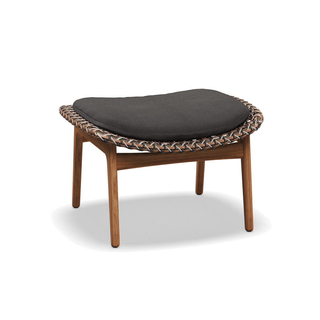 Kay Ottoman — Brindle Wicker met Blend Coal