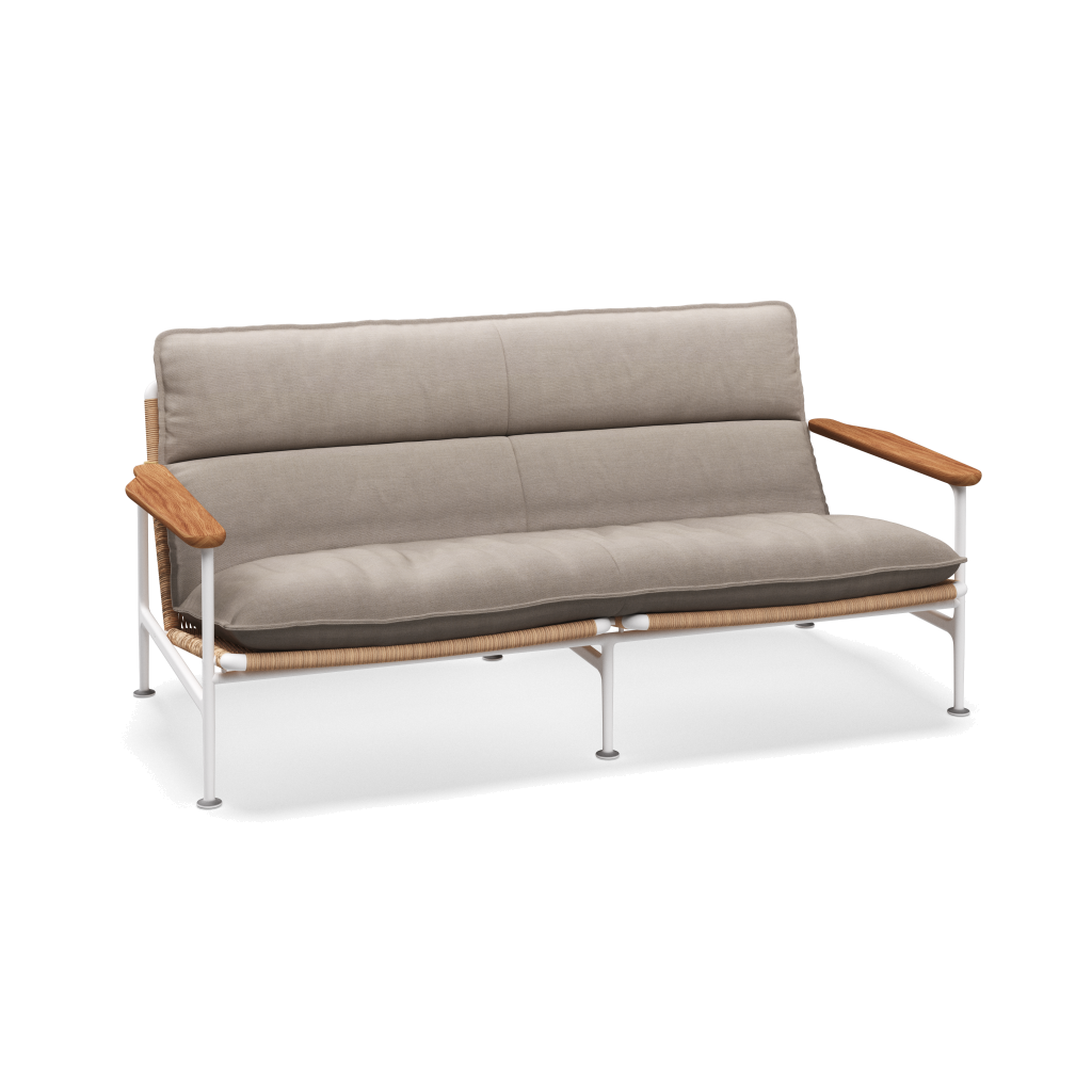Zenith 2-zitsbank — White Wheat Natural met Fife Canvas Grey