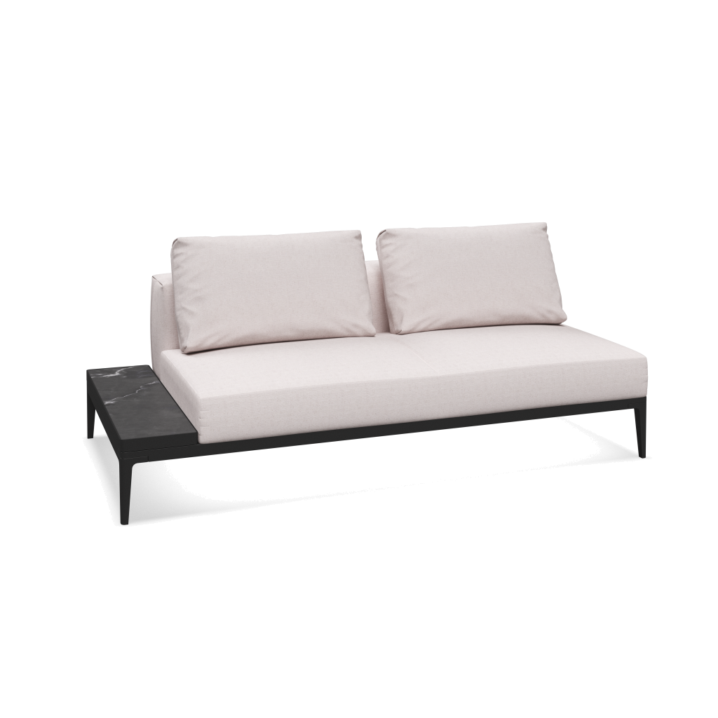 Grid eindelement met tafel keramisch - Meteor Nero met Ground Beach