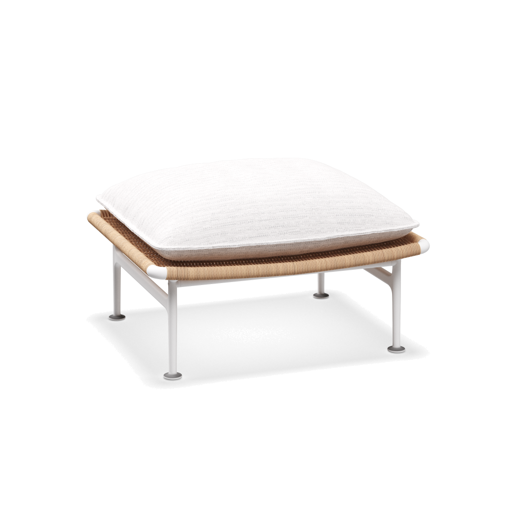Zenith ottoman — White Wheat met Zenith Snow