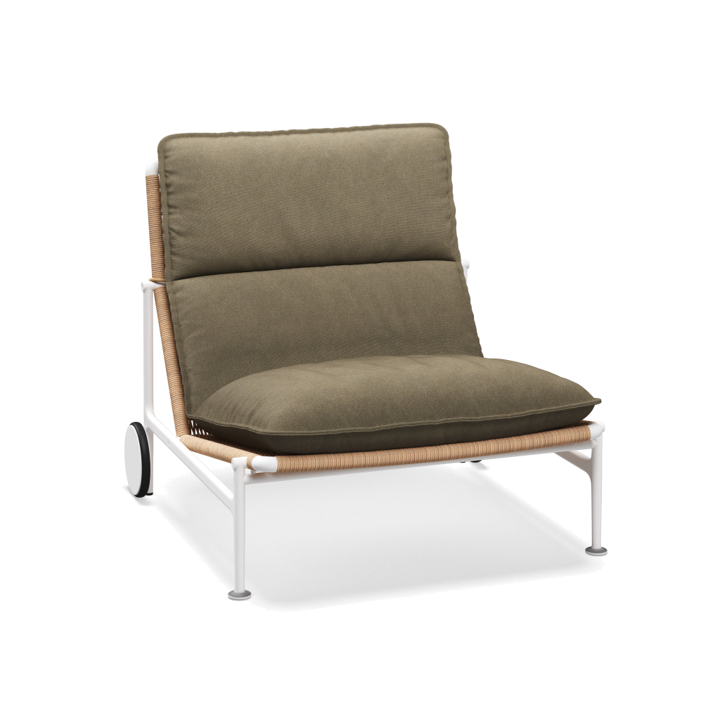 Zenith loungestoel — White Wheat met Heritage Ashe