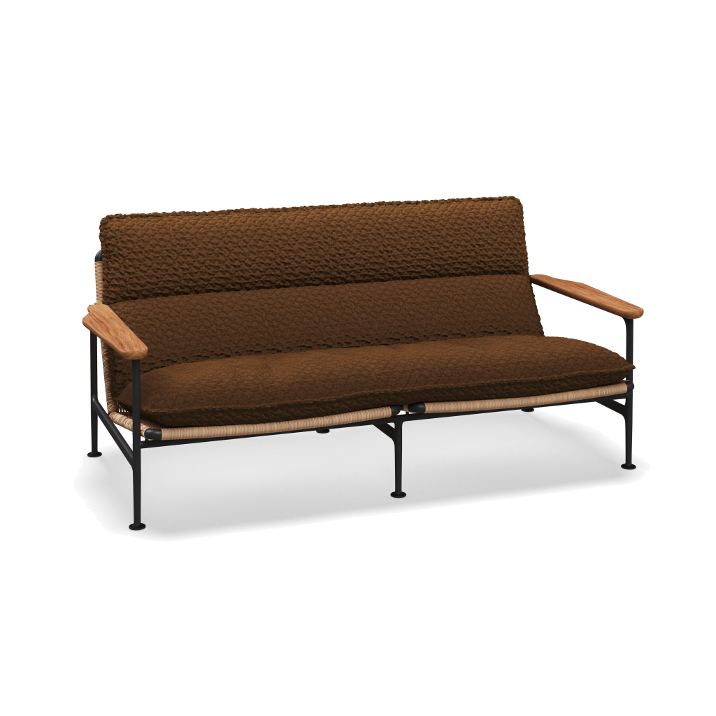 Zenith 2-zitsbank — Meteor Wheat Natural met Wave Russet