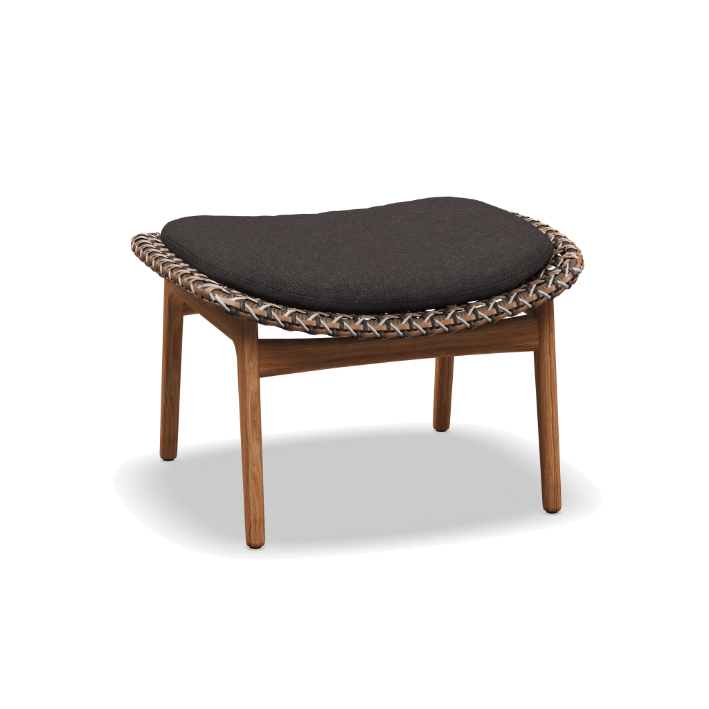 Kay Ottoman — Brindle Wicker met Ground Charcoal
