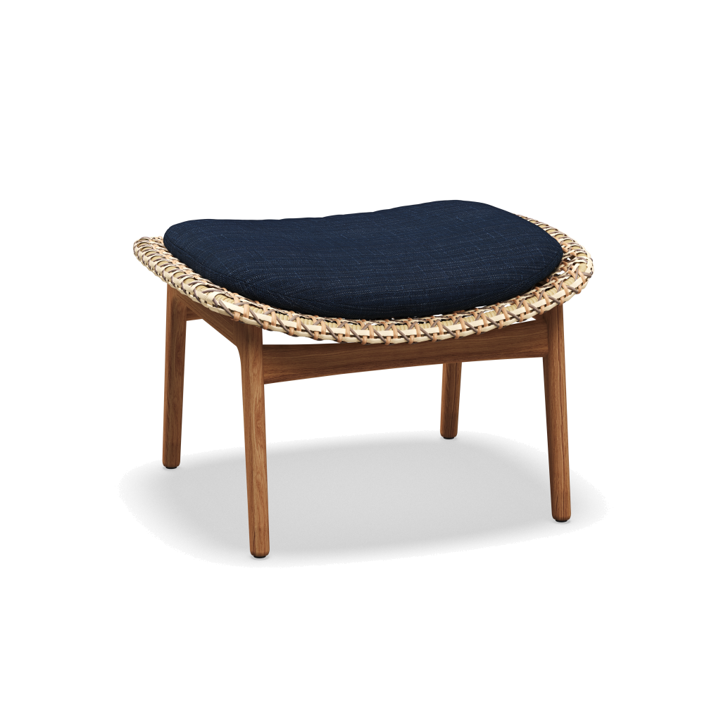 Kay Ottoman — Harvest Wicker met Willa Denim