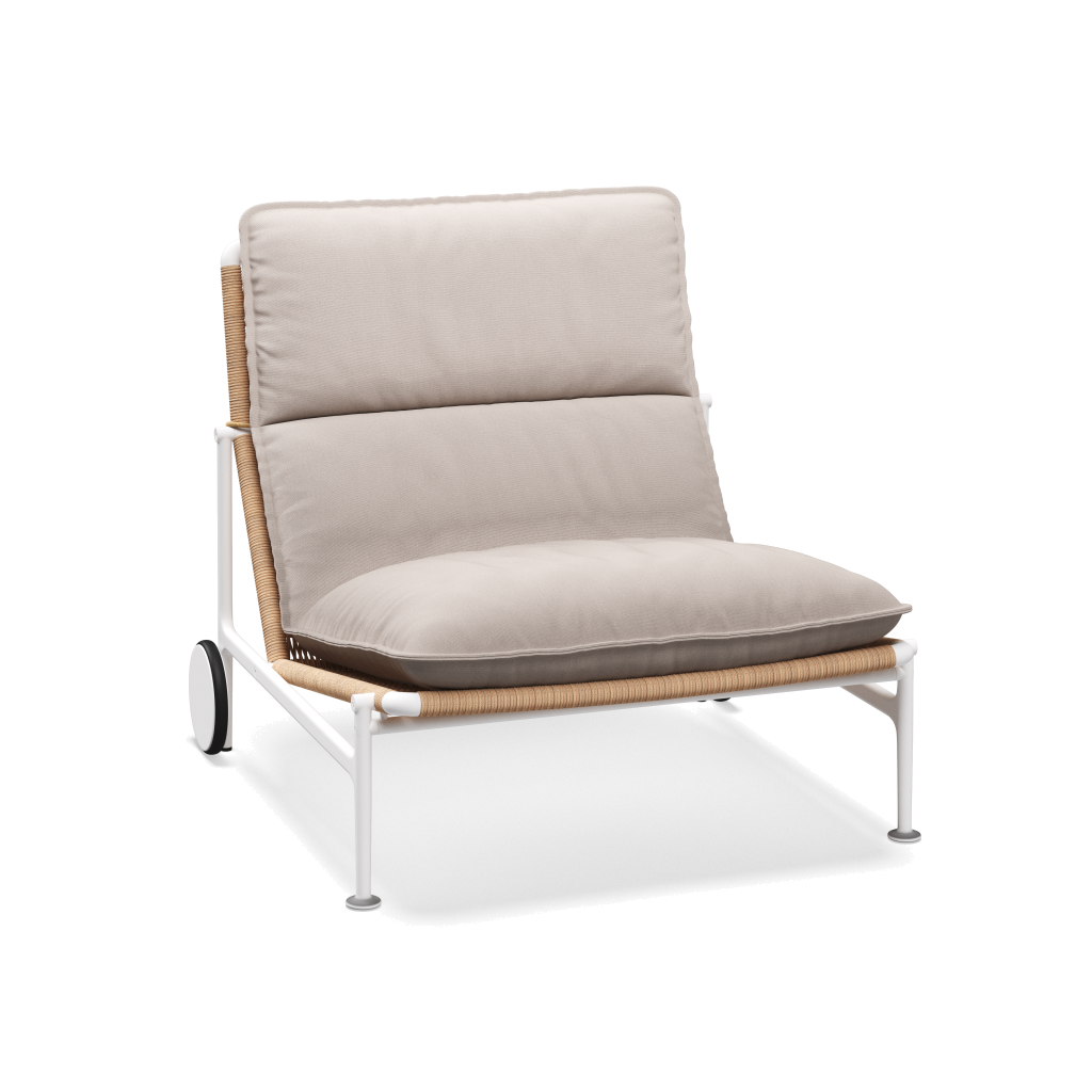 Zenith loungestoel — White Wheat met Fife Bone