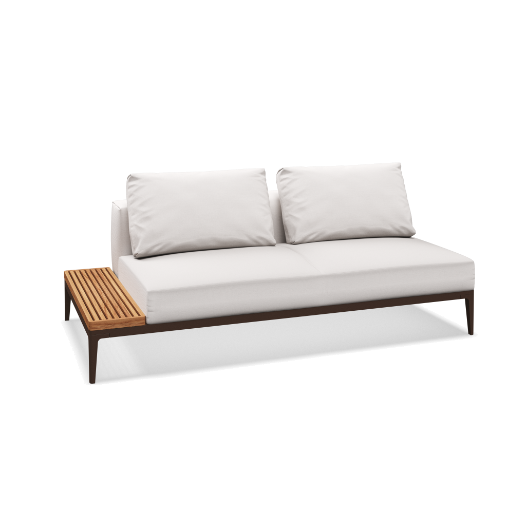 Grid eindelement met tafel teak - Java Natural Teak met Willa Snow