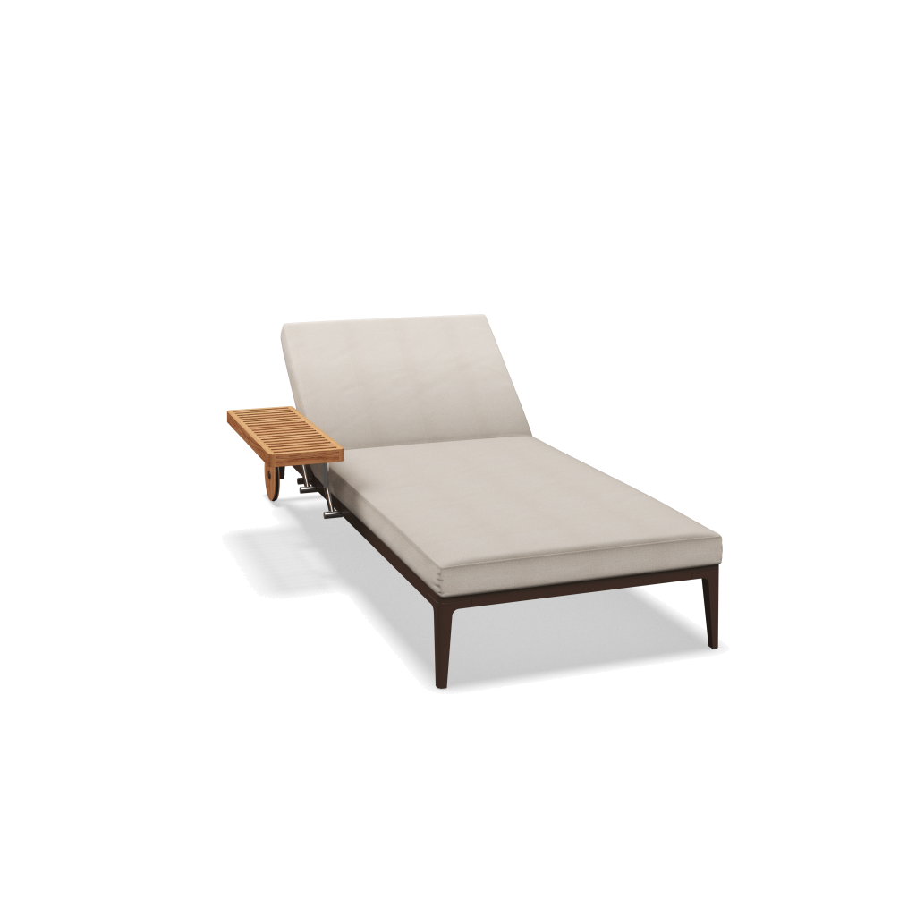 Grid ligbed - Java Natural Teak met Blend Linen