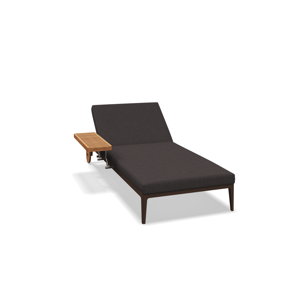 Grid ligbed - Java Natural Teak met Ground Charcoal