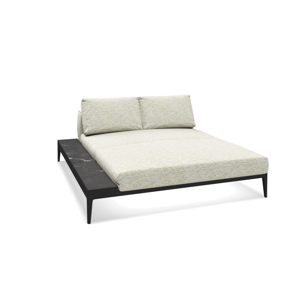 Grid chill chaise-element keramisch - Meteor Nero met Zenith Stem
