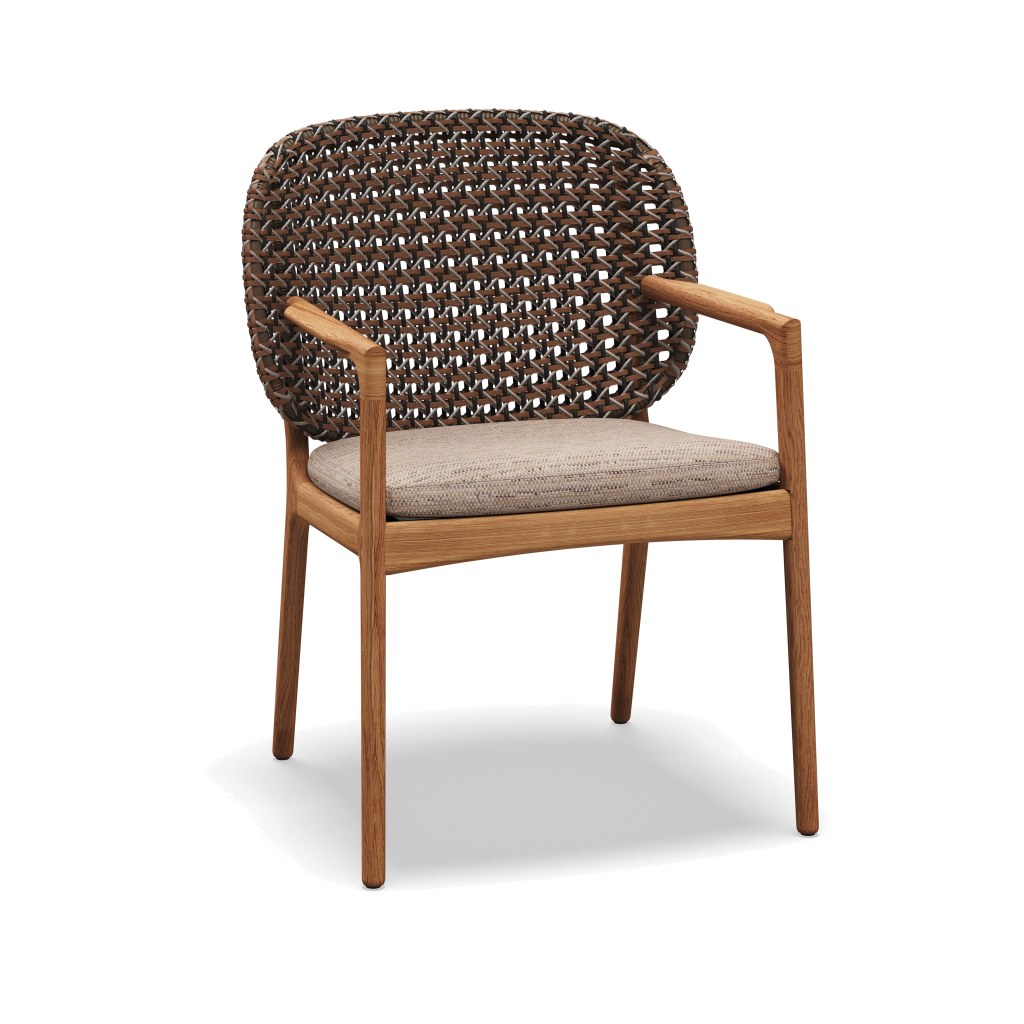 Kay Armchair — Brindle Wicker met Zenith Wren