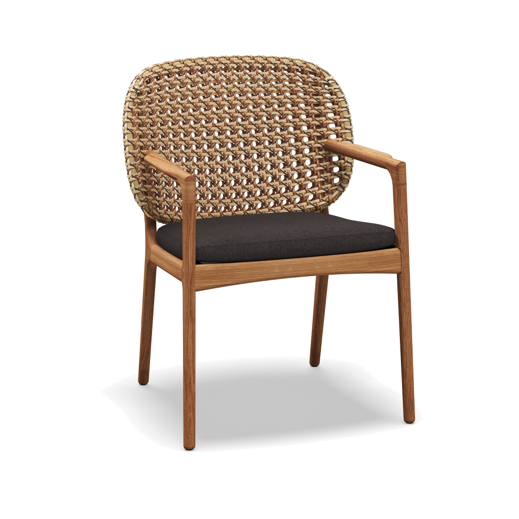 Kay Armchair — Harvest Wicker met Ground Charcoal