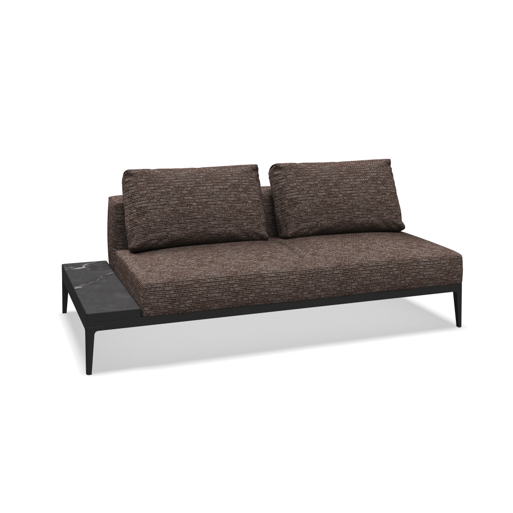 Grid eindelement met tafel keramisch - Meteor Nero met Zenith Earthen