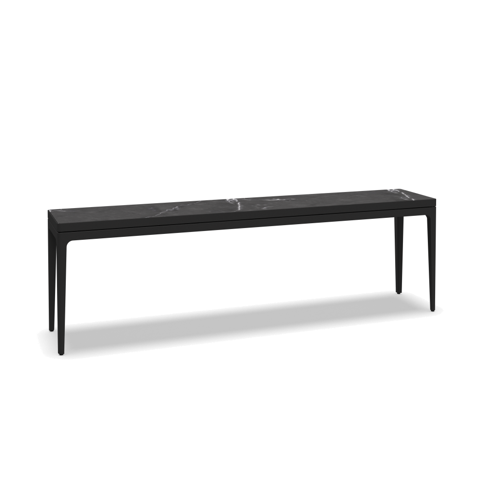 Grid grote consoletafel keramisch - Meteor Nero