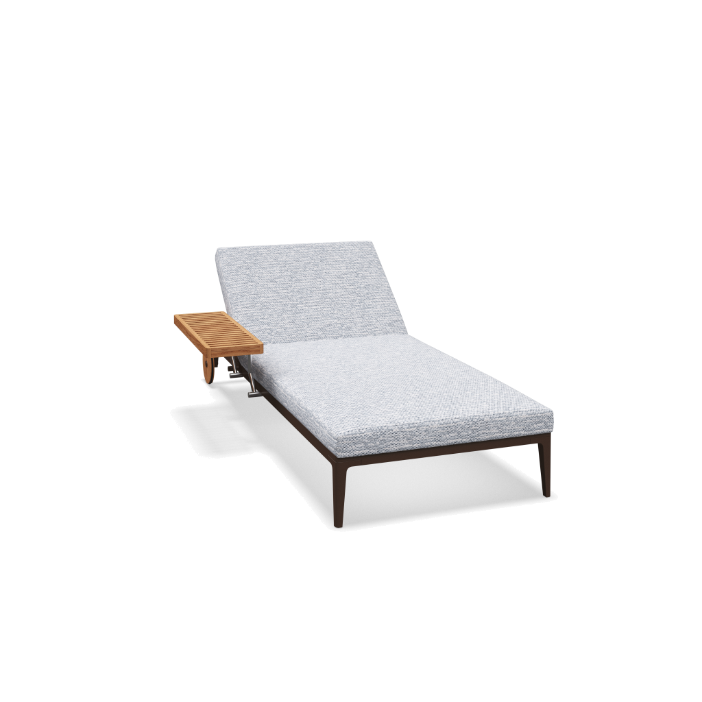 Grid ligbed - Java Natural Teak met Zenith Denim