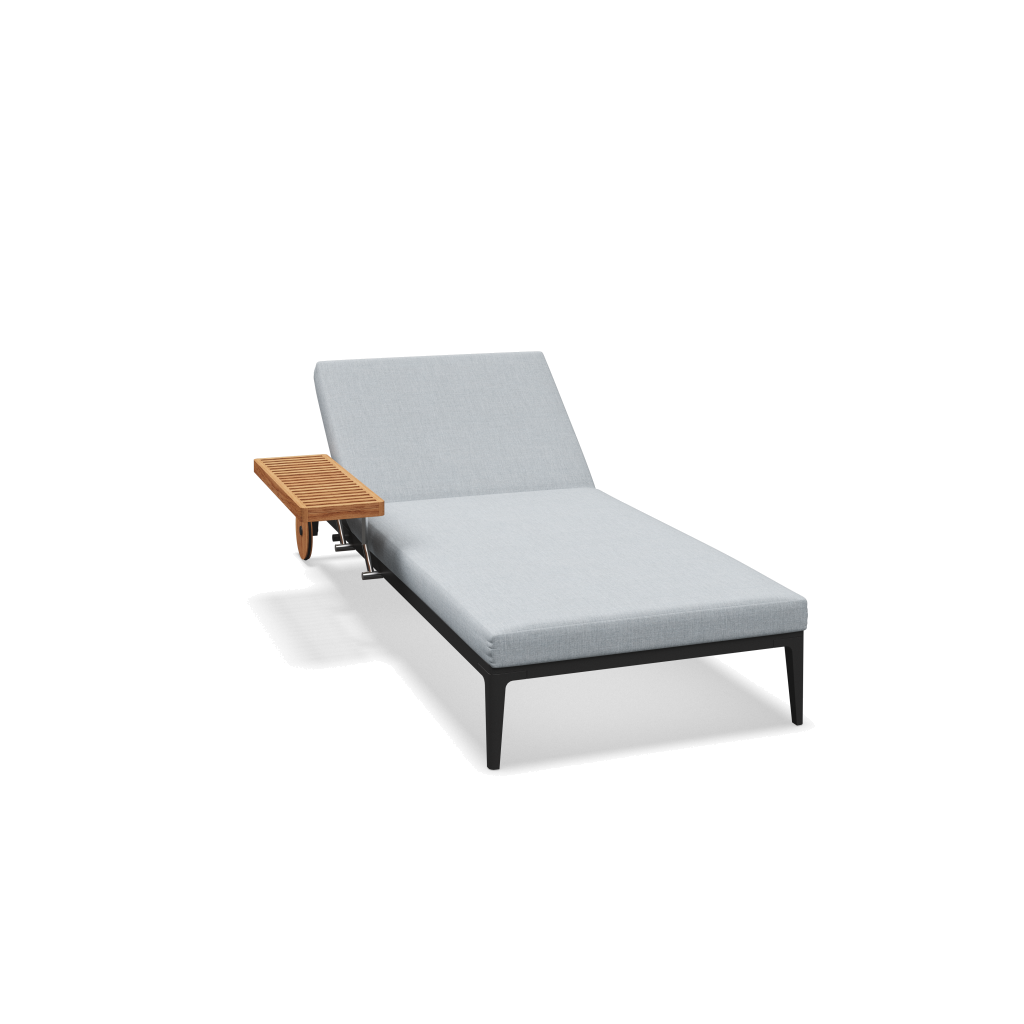 Grid ligbed - Meteor Natural Teak met Willa Sky