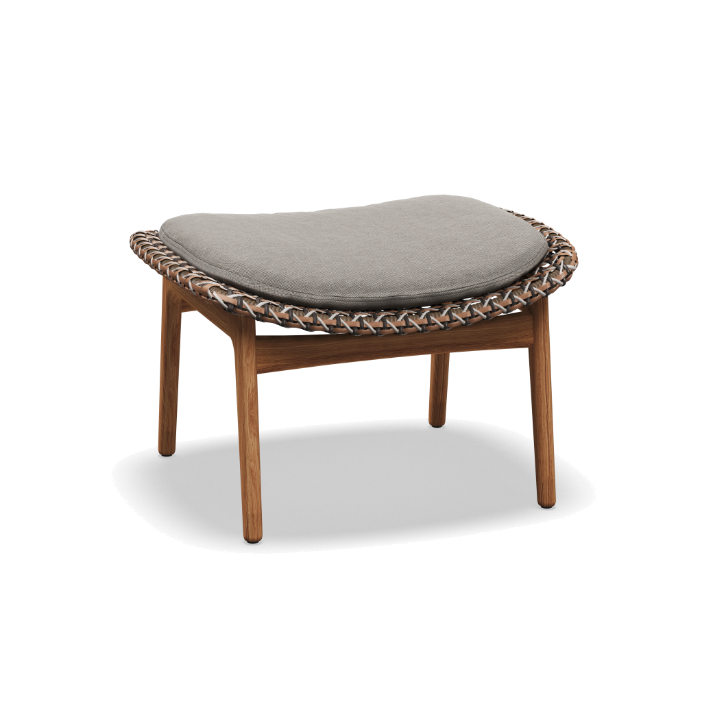 Kay Ottoman — Brindle Wicker met Tuck Malt