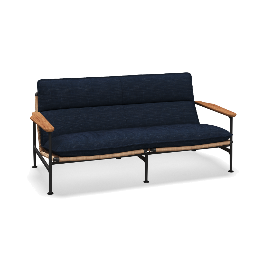 Zenith 2-zitsbank — Meteor Wheat Natural met Willa Denim