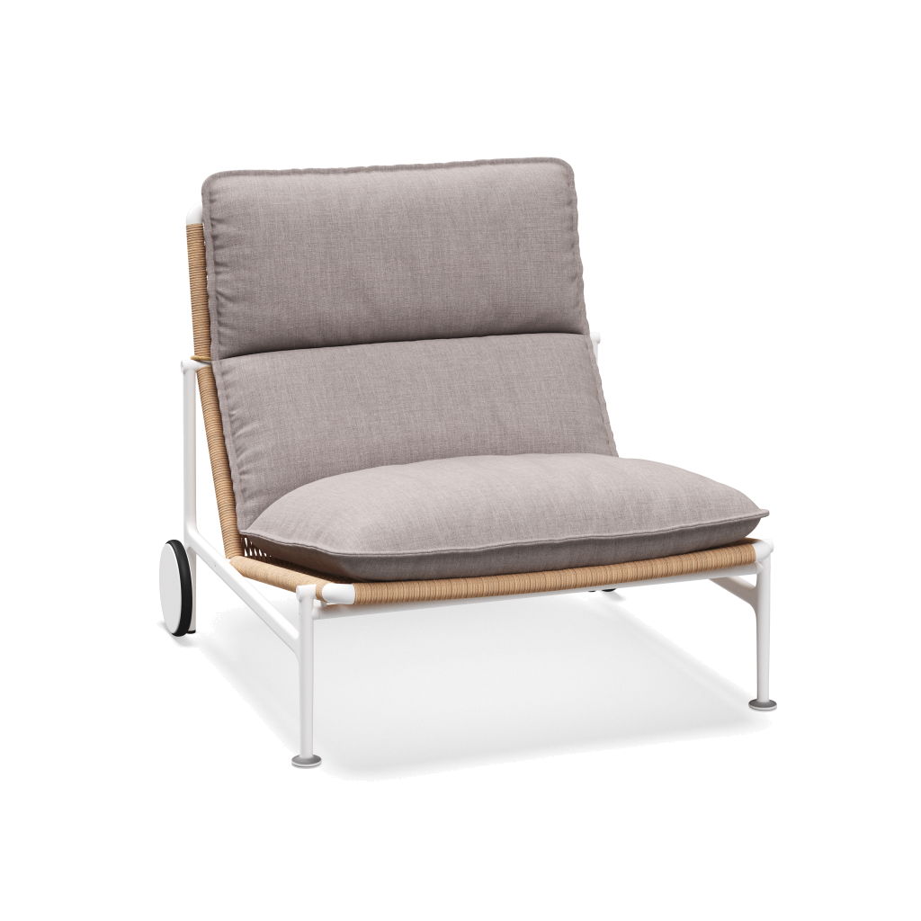 Zenith loungestoel — White Wheat met Willa Chinchilla