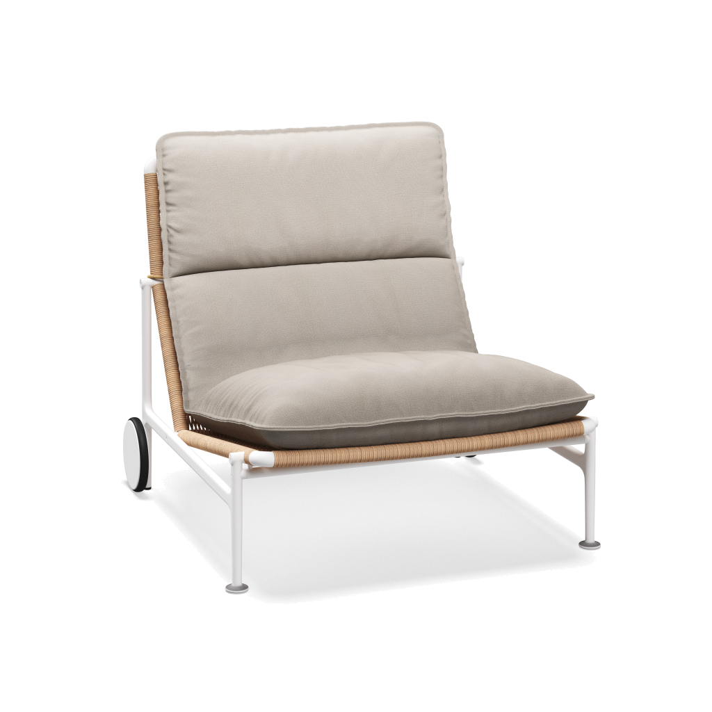 Zenith loungestoel — White Wheat met Blend Linen