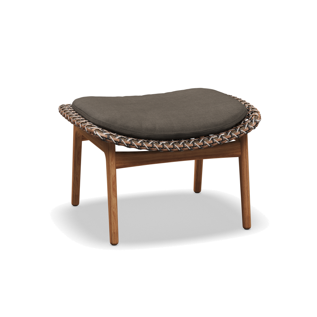 Kay Ottoman — Brindle Wicker met Fife Platinum