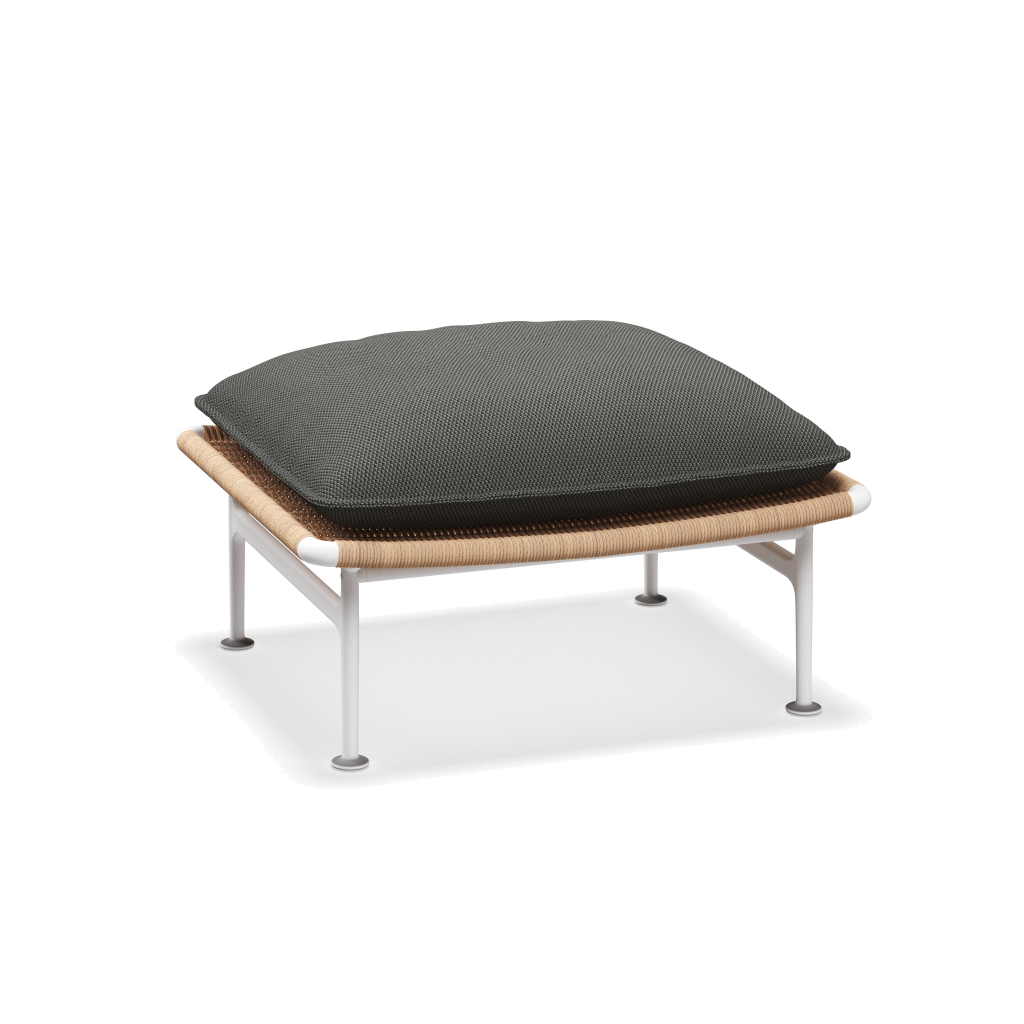 Zenith ottoman — White Wheat met Lopi Charcoal