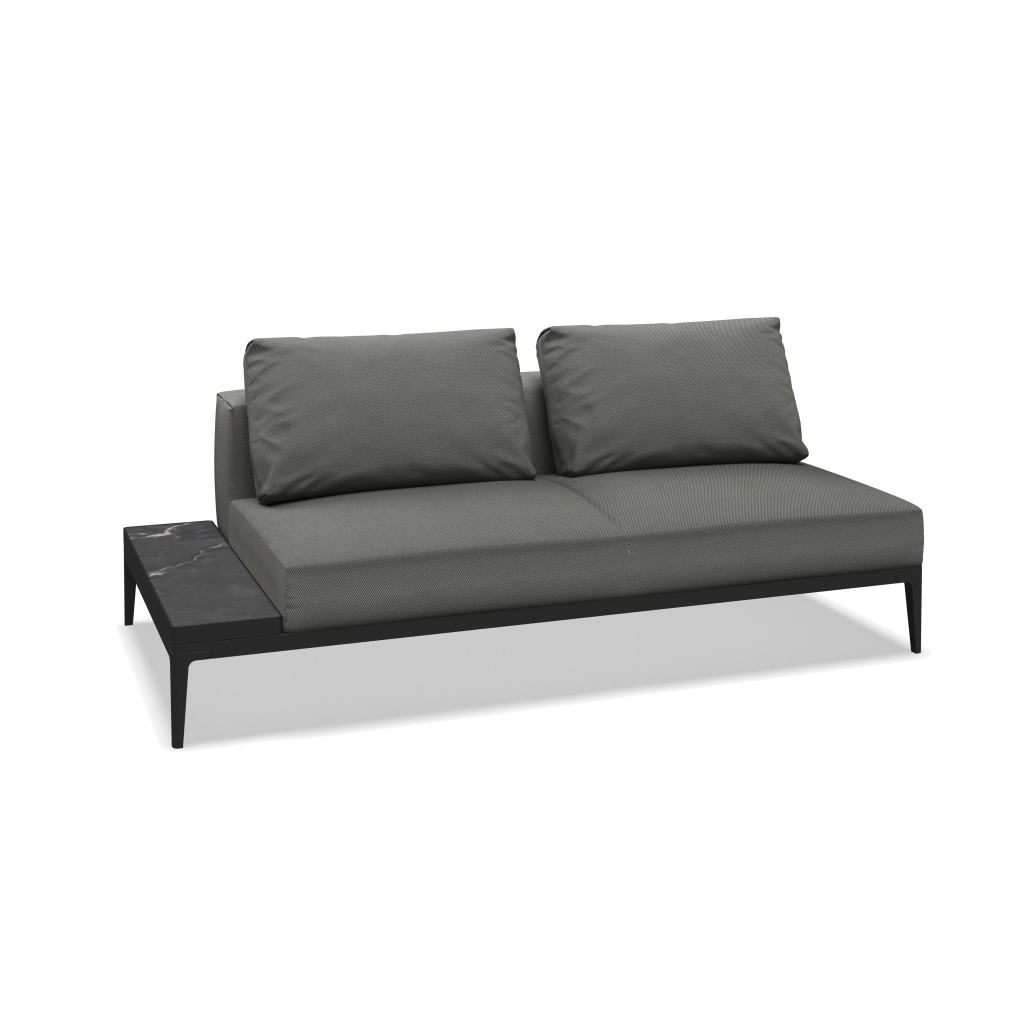 Grid eindelement met tafel keramisch - Meteor Nero met Lopi Charcoal