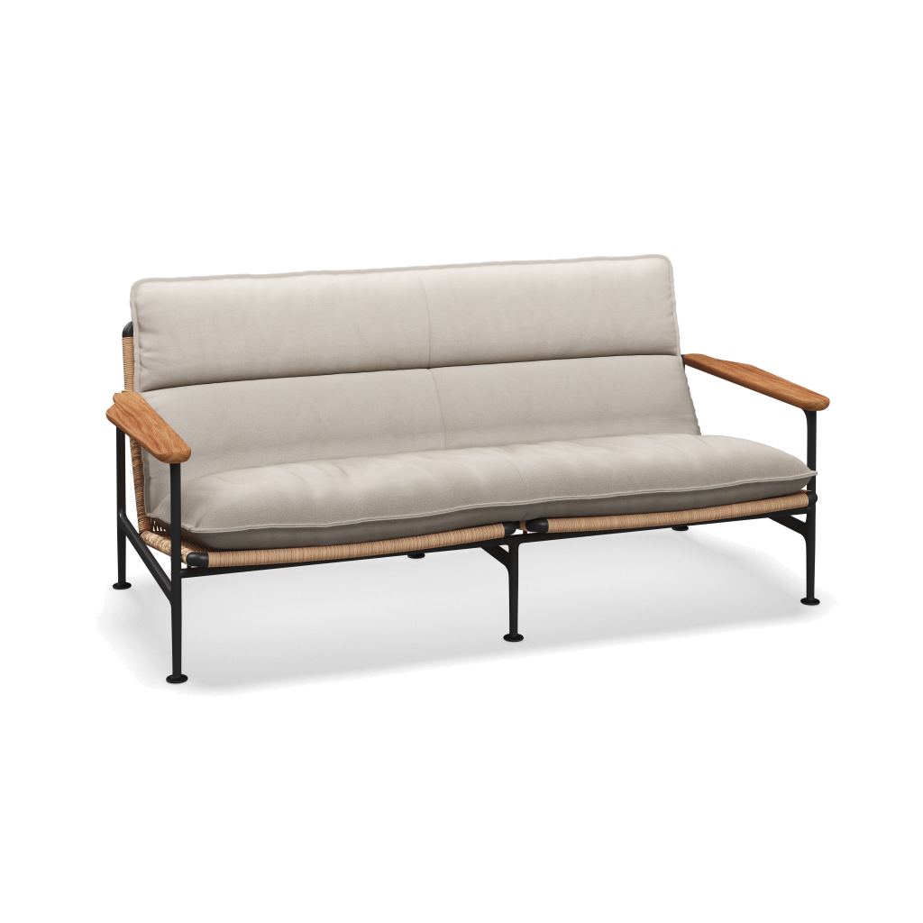 Zenith 2-zitsbank — Meteor Wheat Natural met Blend Linen