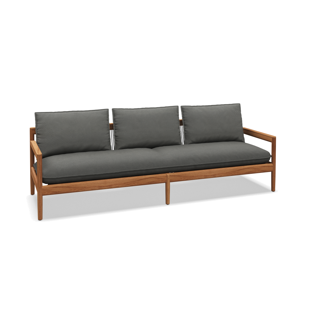 Saranac 3-Seater Sofa — Lopi Charcoal