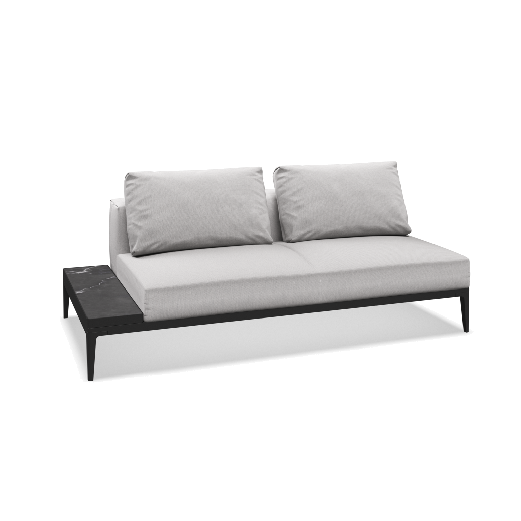 Grid eindelement met tafel keramisch - Meteor Nero met Castillo Dove