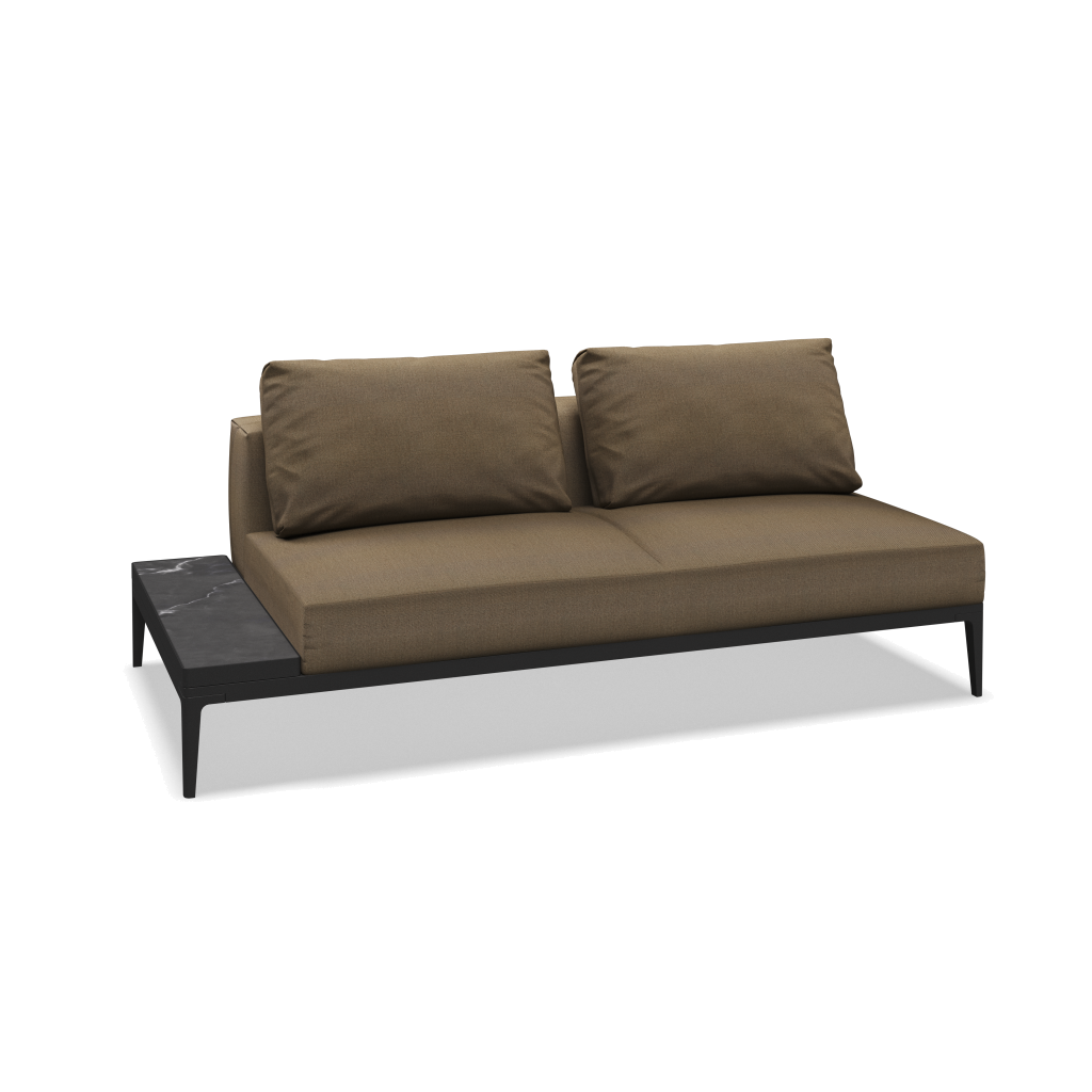 Grid eindelement met tafel keramisch - Meteor Nero met Blend Latte