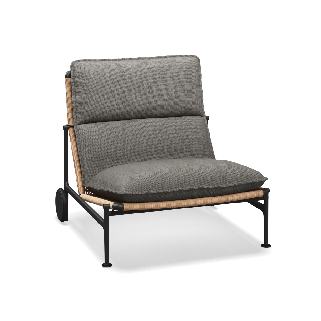 Zenith loungestoel — Meteor Wheat met Dot Putty