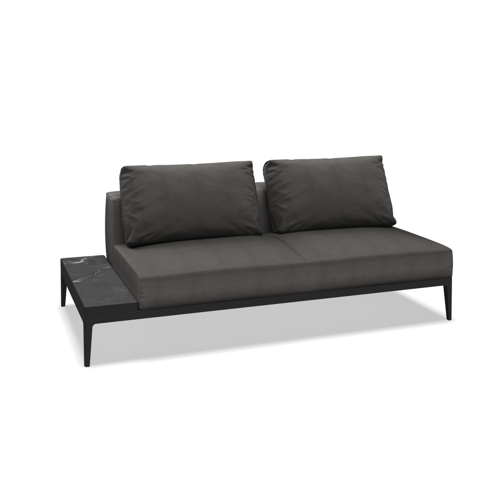 Grid eindelement met tafel keramisch - Meteor Nero met Blend Coal