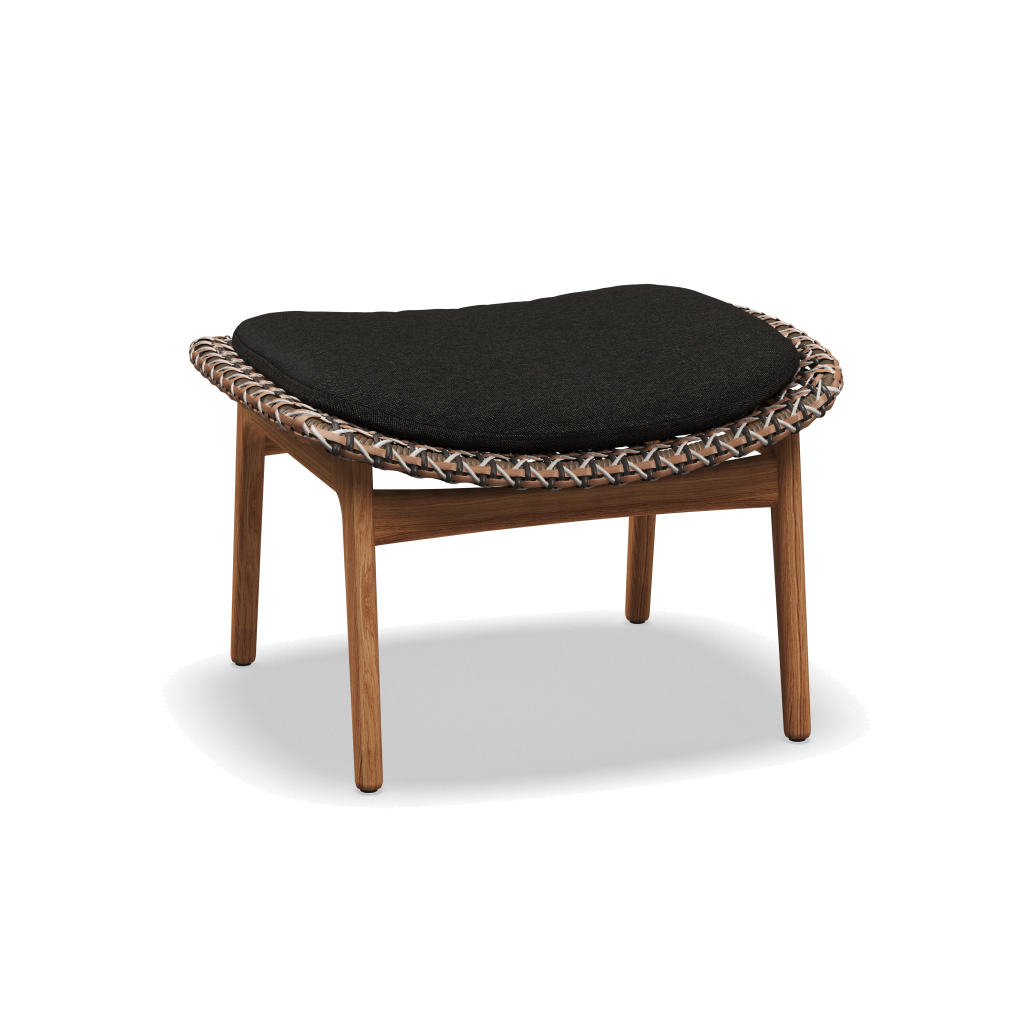 Kay Ottoman — Brindle Wicker met Tuck Sable