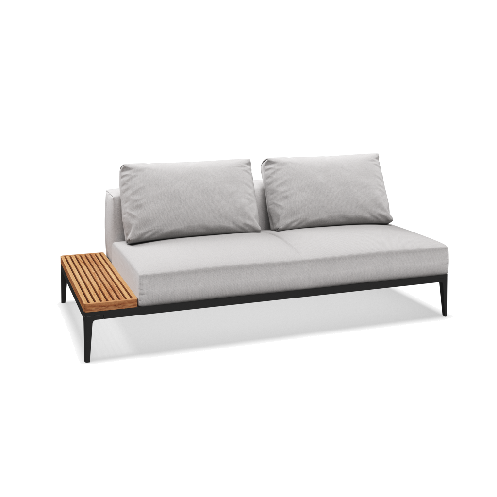 Grid eindelement met tafel teak - Meteor Natural Teak met Castillo Dove