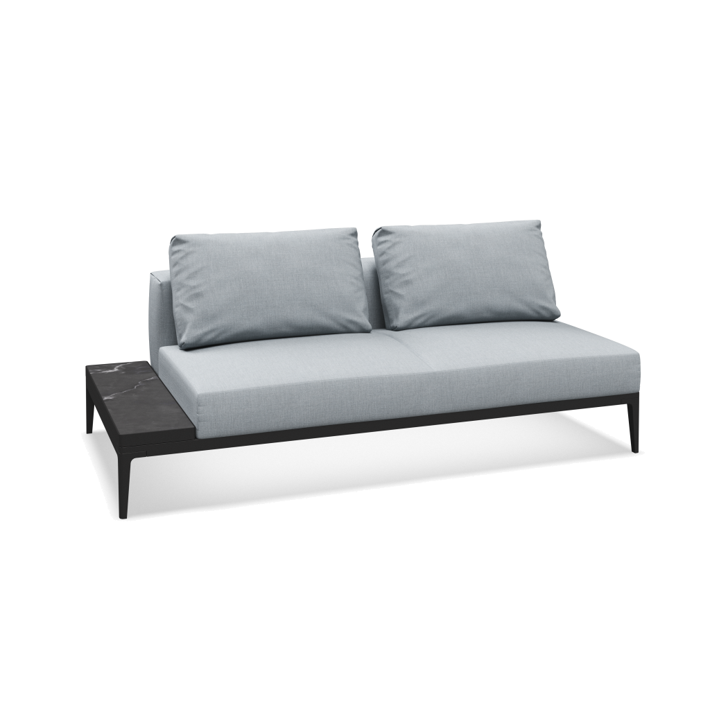 Grid eindelement met tafel keramisch - Meteor Nero met Willa Sky