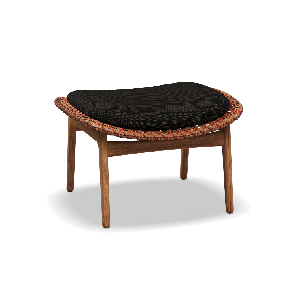 Kay Ottoman — Copper Wicker met Fife Granite
