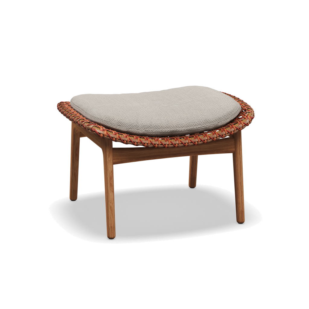 Kay Ottoman — Copper Wicker met Lopi Marble