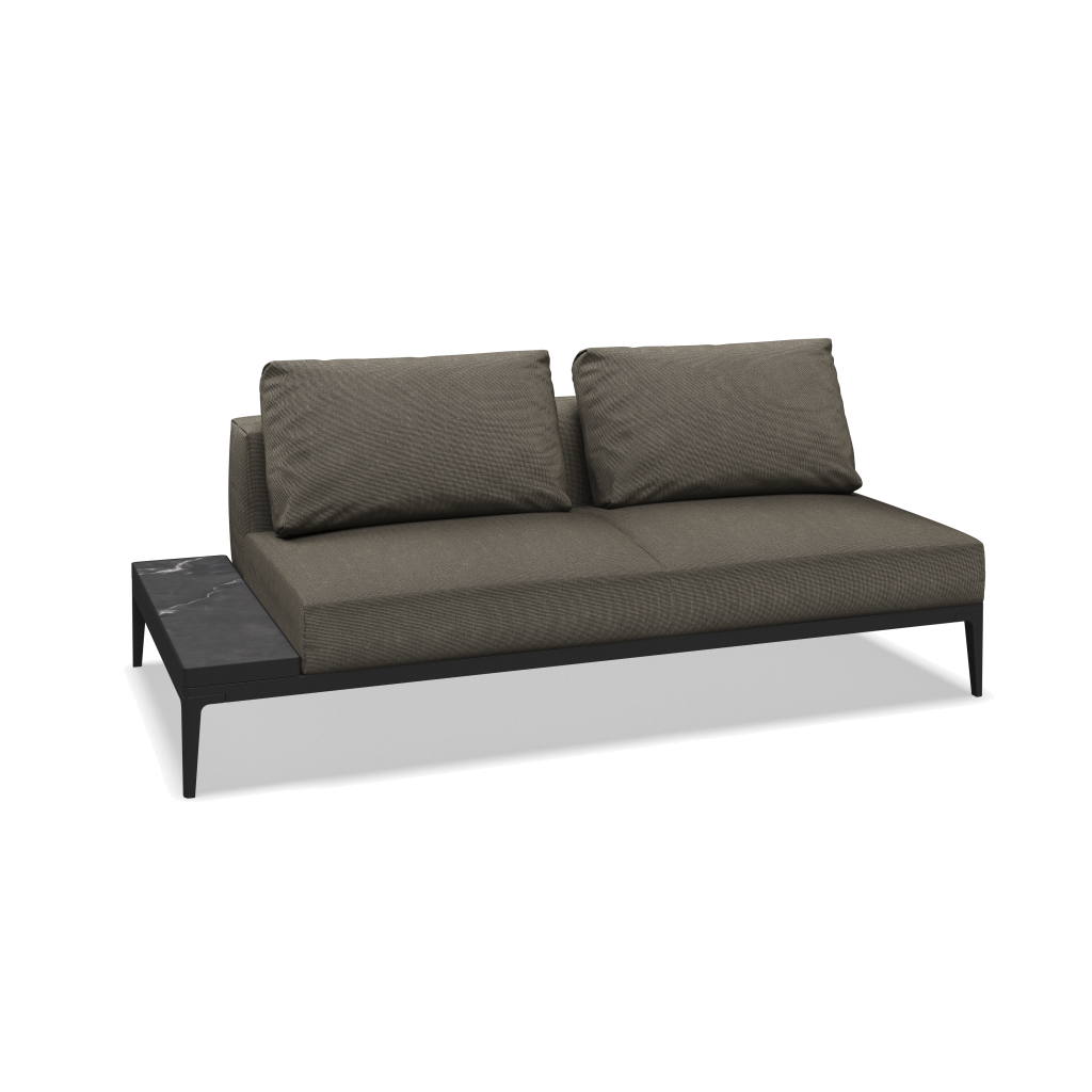 Grid eindelement met tafel keramisch - Meteor Nero met Cameron Granite