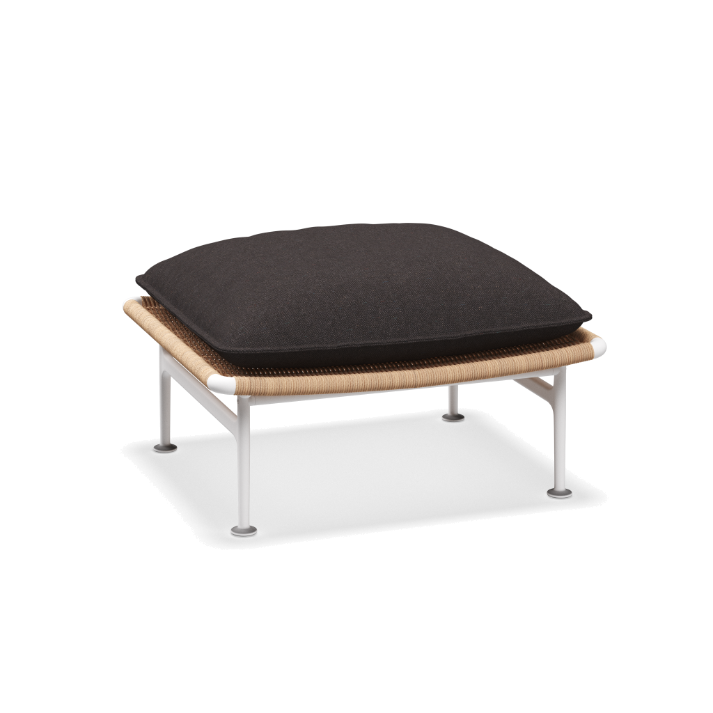 Zenith ottoman — White Wheat met Ground Charcoal