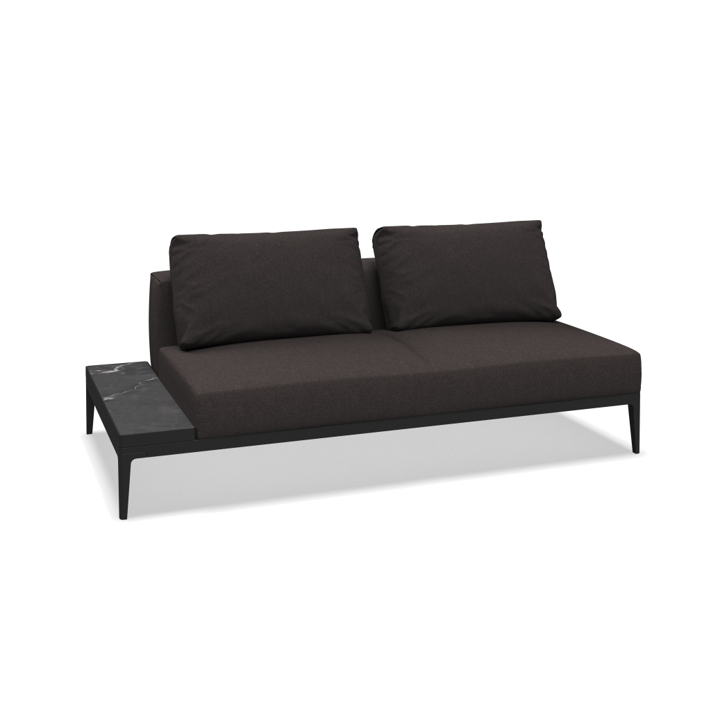 Grid eindelement met tafel keramisch - Meteor Nero met Ground Charcoal