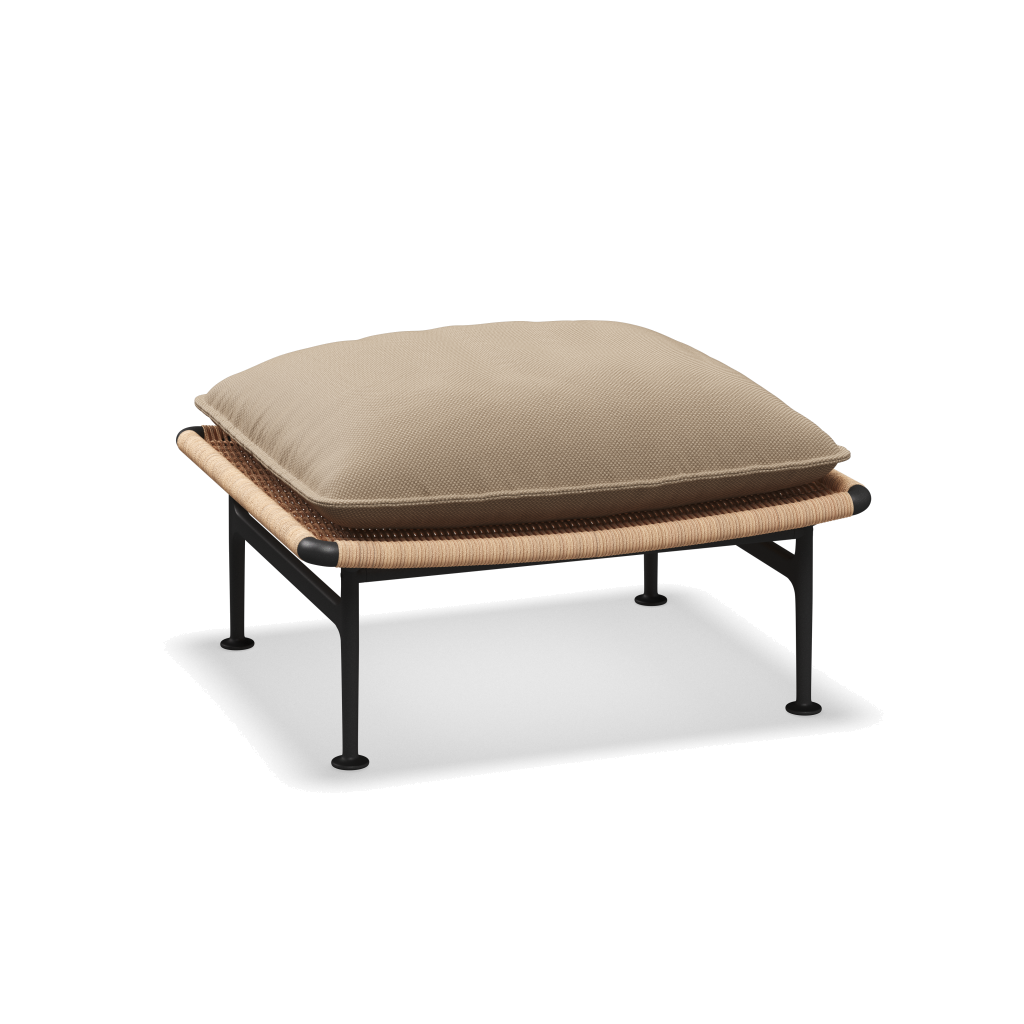 Zenith ottoman — Meteor Wheat met Ravel Dune