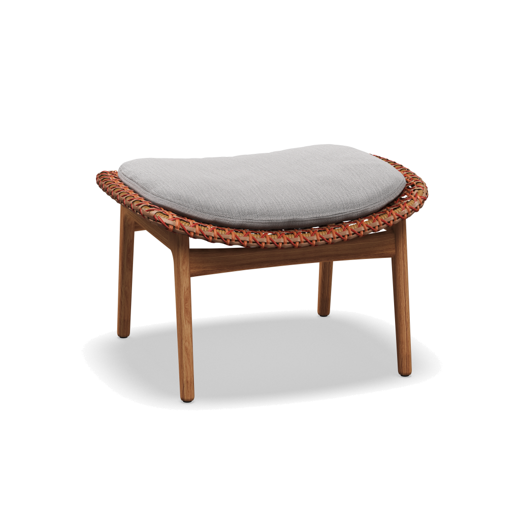 Kay Ottoman — Copper Wicker met Castillo Dove
